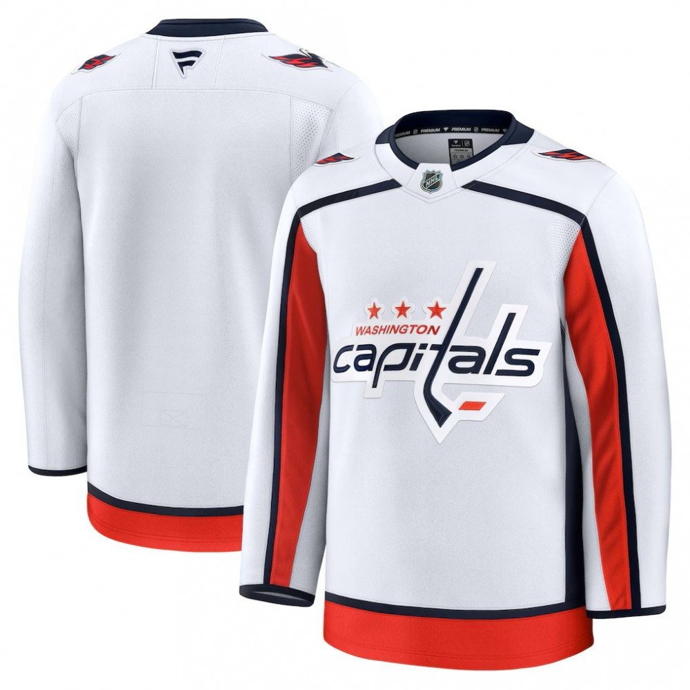 Washington Capitals Away Premium Jersey - White-Pro Kit Vault | Brand New 26/27 Sports Jerseys